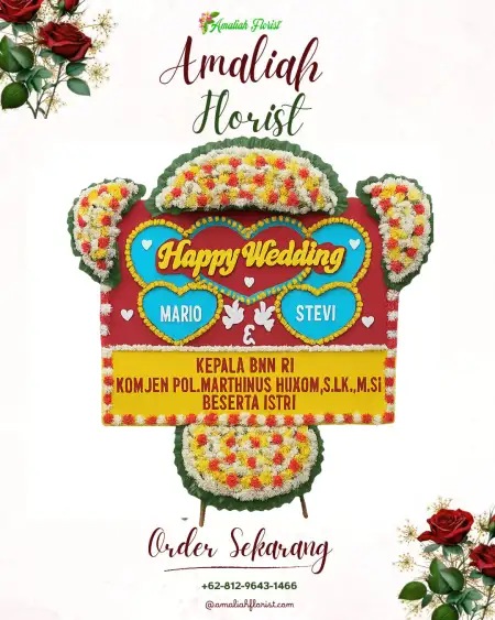 Papan Bunga Pernikahan Ringinputih